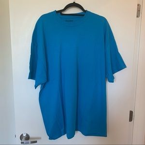 Mens Blue Gildan Short Sleeve T-shirt 2XL
